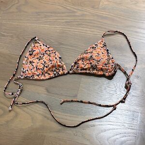 Floral Triangle Bikini Top